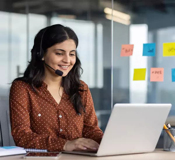Person working at desk